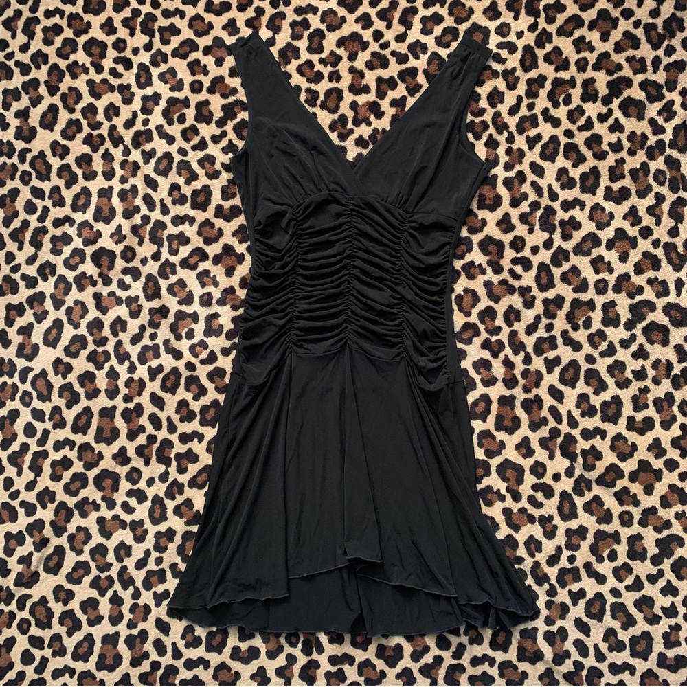 Speechless Y2k Black Ruched Babydoll Mini Dress